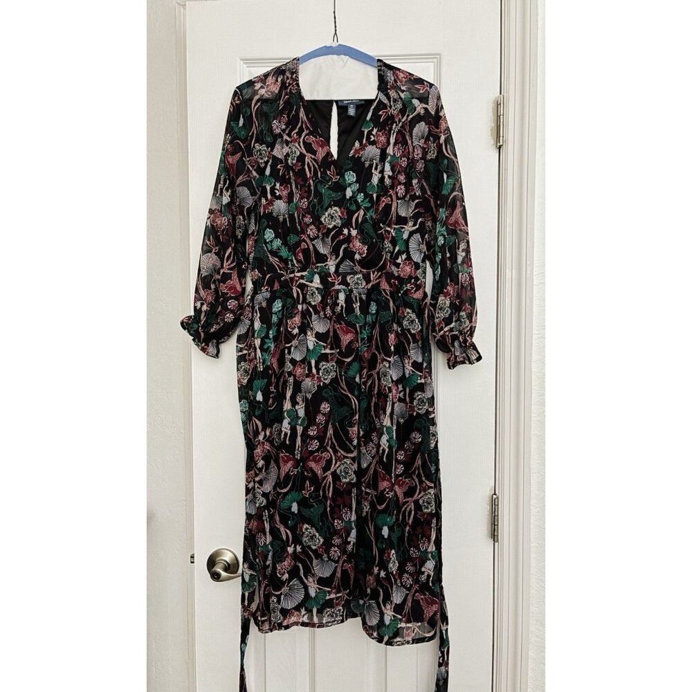 Modcloth Midi Dress Size Medium M Tie Waist Opening Night at the Ballet Dress - Picture 6 of 13